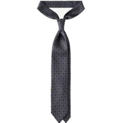 Viola Milano - Floral Pattern Handprinted Selftipped Silk Tie - Grey Mix - Handmade in Italy - Luxury Exclusive Collection - Avvenice