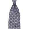 Viola Milano - Floral Pattern Selftipped Silk Tie - Blue Mix - Handmade in Italy - Luxury Exclusive Collection - Avvenice