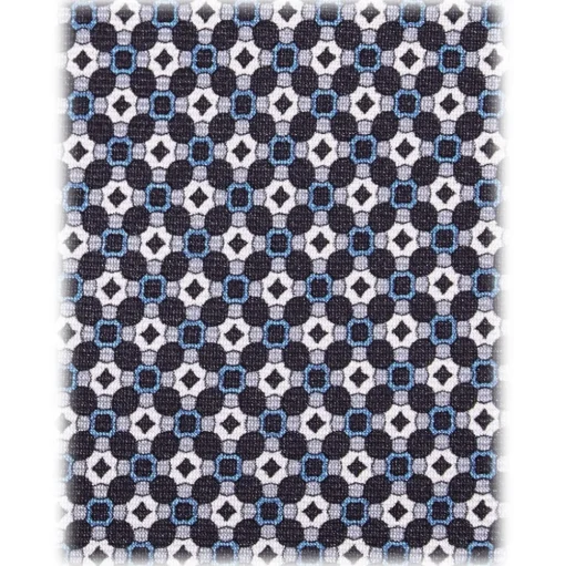 Viola Milano - Floral Pattern Selftipped Silk Tie - Blue Mix - Handmade in Italy - Luxury Exclusive Collection - Avvenice