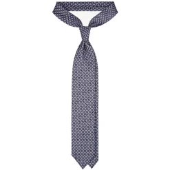 Viola Milano - Floral Pattern Selftipped Silk Tie - Blue Mix - Handmade in Italy - Luxury Exclusive Collection - Avvenice