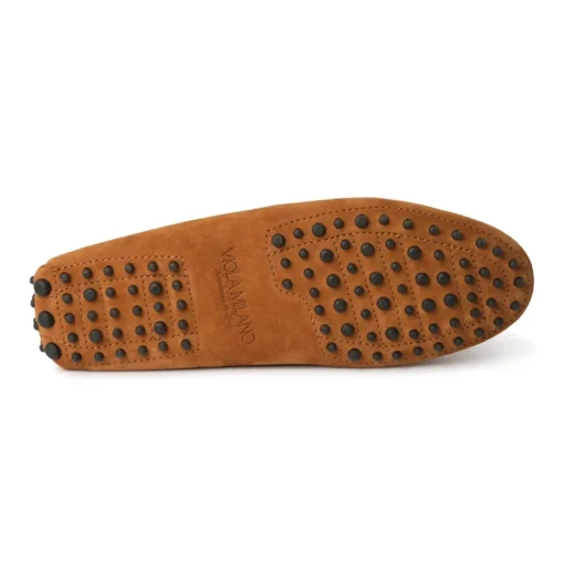 Viola Milano - Gommino Suede Loafer - Cola - Handmade in Italy - Luxury Exclusive Collection - Avvenice