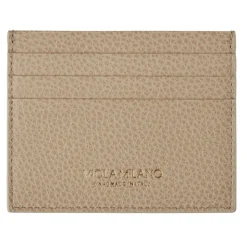 Viola Milano - Grain Leather Credit Card Holder - Sand - Handmade in Italy - Luxury Exclusive Collection - Avvenice