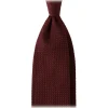 Viola Milano - Grenadine Garza Grossa Unlined Tie - Burgundy - Handmade in Italy - Luxury Exclusive Collection - Avvenice