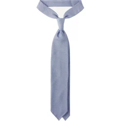 Viola Milano - Grenadine Garza Grossa Unlined Tie - Light Blue - Handmade in Italy - Luxury Exclusive Collection - Avvenice