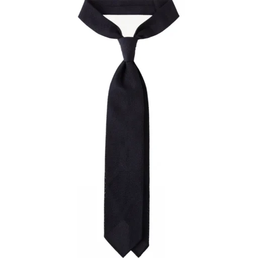 Viola Milano - Grenadine Garza Fina 7-Fold Unlined Tie - Navy - Handmade in Italy - Luxury Exclusive Collection - Avvenice