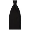 Viola Milano - Grenadine Garza Fina Unlined Tie - Black - Handmade in Italy - Luxury Exclusive Collection - Avvenice