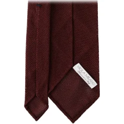 Viola Milano - Grenadine Garza Fina Unlined Tie - Burgundy - Handmade in Italy - Luxury Exclusive Collection - Avvenice