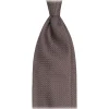 Viola Milano - Grenadine Garza Grossa Unlined Tie - Graphite - Handmade in Italy - Luxury Exclusive Collection - Avvenice