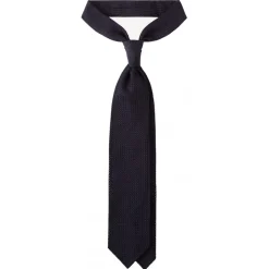 Viola Milano - Grenadine Garza Grossa Unlined Tie - Navy - Handmade in Italy - Luxury Exclusive Collection - Avvenice