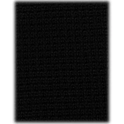 Viola Milano - Knitted Limited Label V-End Silk Tie - Black - Handmade in Italy - Luxury Exclusive Collection - Avvenice