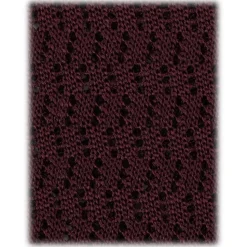 Viola Milano - Knitted Zig Zag Pattern Silk Tie - Burgundy - Handmade in Italy - Luxury Exclusive Collection - Avvenice