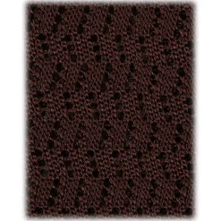 Viola Milano - Knitted Zig Zag Pattern Silk Tie - Brown - Handmade in Italy - Luxury Exclusive Collection - Avvenice