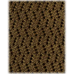 Viola Milano - Knitted Zig Zag Pattern Silk Tie - Olive - Handmade in Italy - Luxury Exclusive Collection - Avvenice