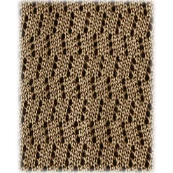 Viola Milano - Knitted Zig Zag Pattern Silk Tie - Taupe - Handmade in Italy - Luxury Exclusive Collection - Avvenice