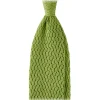 Viola Milano - Knitted Zig Zag Pattern Silk Tie - Lime - Handmade in Italy - Luxury Exclusive Collection - Avvenice