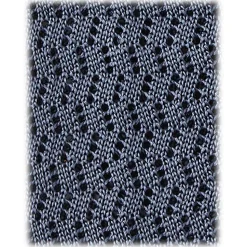 Viola Milano - Knitted Zig Zag Pattern Silk Tie - Sea - Handmade in Italy - Luxury Exclusive Collection - Avvenice