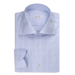 Viola Milano - Long Sleeve Shirt - Light Blue and White - Handmade in Italy - Luxury Exclusive Collection - Avvenice