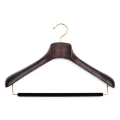 Viola Milano - Luxury Wood Suit Hanger - Dark Wood (Set Of 6) - Handmade in Italy - Luxury Exclusive Collection - Avvenice