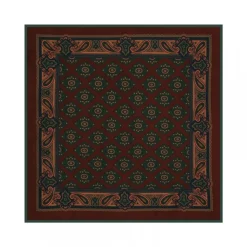 Viola Milano - Medallion Silk Pocket Square - Wine Mix - Handmade in Italy - Luxury Exclusive Collection - Avvenice