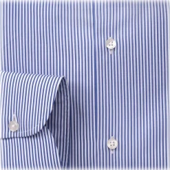 Viola Milano - Micro Check Cut-Away Collar Dress Shirt - Blue/White - Handmade in Italy - Luxury Exclusive Collection - Avvenice