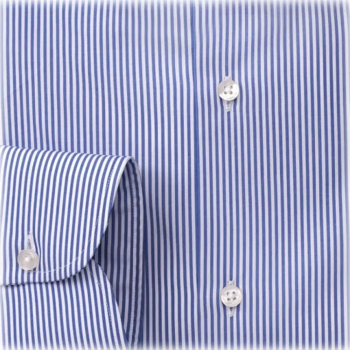 Viola Milano - Micro Check Cut-Away Collar Dress Shirt - Blue/White - Handmade in Italy - Luxury Exclusive Collection - Avvenice