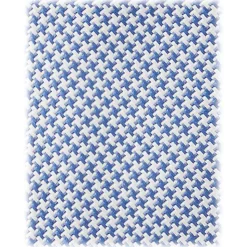 Viola Milano - Micro Cross Woven Silk Jacquard Tie - Light Blue/White - Handmade in Italy - Luxury Exclusive Collection - Avvenice