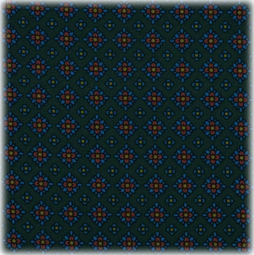 Viola Milano - Micro Floral Silk Pocket Square - Forest Mix - Handmade in Italy - Luxury Exclusive Collection - Avvenice