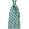 Viola Milano - Micro Floral Selftipped Italian Silk Tie - Menthol - Handmade in Italy - Luxury Exclusive Collection - Avvenice