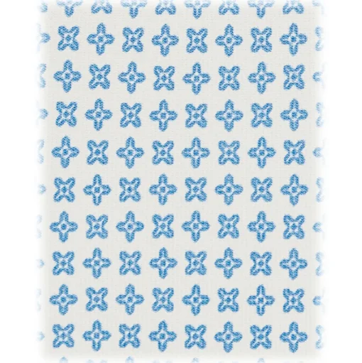 Viola Milano - Micro Flower Selftipped Silk Tie - White/Light Blue - Handmade in Italy - Luxury Exclusive Collection - Avvenice