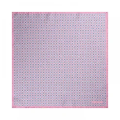 Viola Milano - Micro Pattern Silk Pocket Square - Pink - Handmade in Italy - Luxury Exclusive Collection - Avvenice