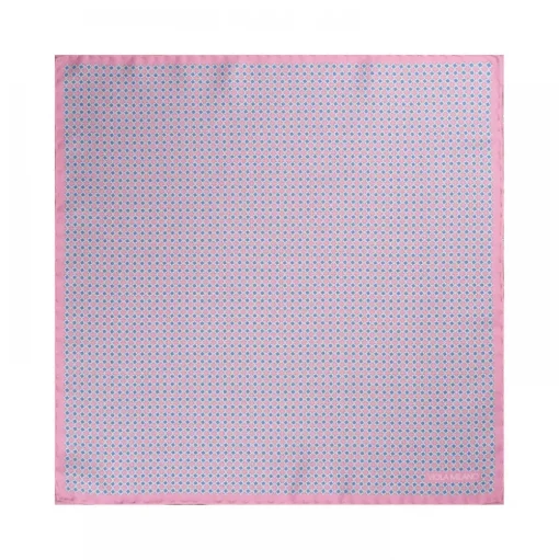 Viola Milano - Micro Pattern Silk Pocket Square - Pink - Handmade in Italy - Luxury Exclusive Collection - Avvenice