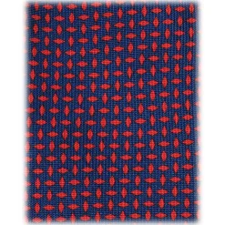 Viola Milano - Micro Pattern Selftipped Italian Silk Tie - Navy/Wine - Handmade in Italy - Luxury Exclusive Collection - Avvenice