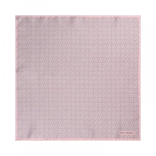 Viola Milano - Micro Stirrups Silk Pocket Square - Pink - Handmade in Italy - Luxury Exclusive Collection - Avvenice