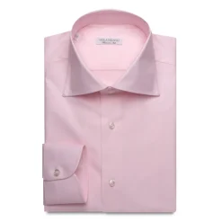 Viola Milano - Micro Stripe Shirt - Pink and White - Handmade in Italy - Luxury Exclusive Collection - Avvenice