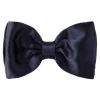 Viola Milano - Midnight Navy Ready-Tie Grosgrain Bow-Tie - Handmade in Italy - Luxury Exclusive Collection - Avvenice