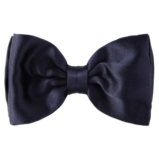 Viola Milano - Midnight Navy Ready-Tie Grosgrain Bow-Tie - Handmade in Italy - Luxury Exclusive Collection - Avvenice