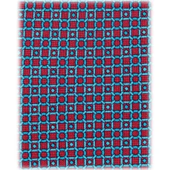 Viola Milano - Milanese Maillon Selftipped Silk Tie - Red/Sea - Handmade in Italy - Luxury Exclusive Collection - Avvenice