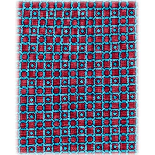 Viola Milano - Milanese Maillon Selftipped Silk Tie - Red/Sea - Handmade in Italy - Luxury Exclusive Collection - Avvenice