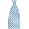 Viola Milano - Mix Floral Selftipped Silk Tie - Sea Tones - Handmade in Italy - Luxury Exclusive Collection - Avvenice