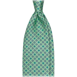 Viola Milano - Mix Floral Selftipped Silk Tie - Lime Mix - Handmade in Italy - Luxury Exclusive Collection - Avvenice
