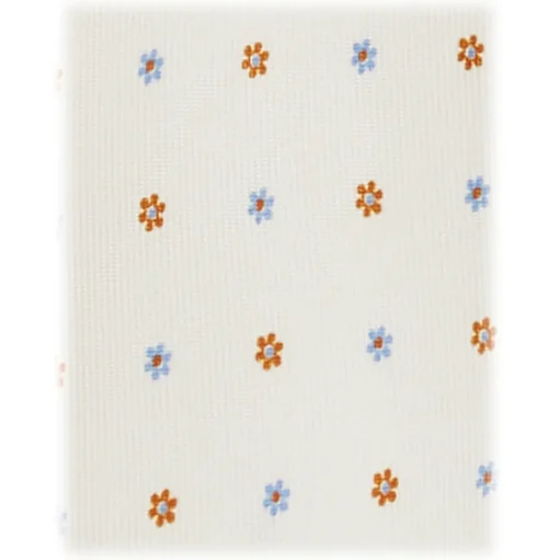 Viola Milano - Mix Floral Untipped Italian Silk Tie - Natural White - Handmade in Italy - Luxury Exclusive Collection - Avvenice