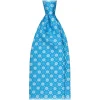Viola Milano - Mix Floral Selftipped Silk Tie - Apulia Sea - Handmade in Italy - Luxury Exclusive Collection - Avvenice