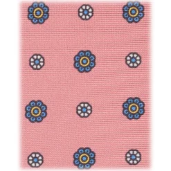 Viola Milano - Mix Floral Selftipped Italian Silk Tie - Rose Bloom - Handmade in Italy - Luxury Exclusive Collection - Avvenice