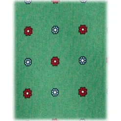 Viola Milano - Mixed Floral 3-Fold Selftipped Silk Tie - Apple - Handmade in Italy - Luxury Exclusive Collection - Avvenice