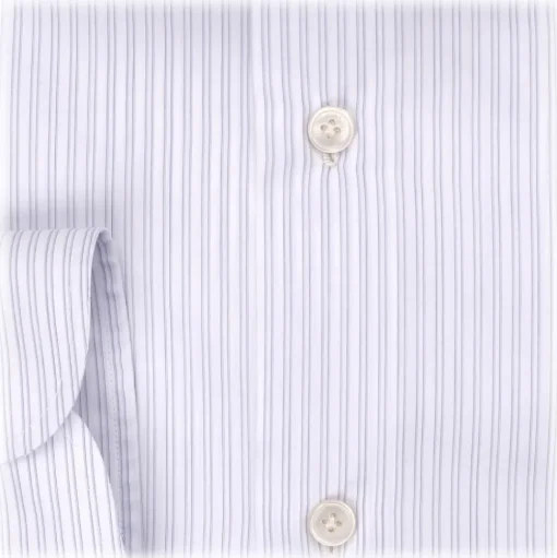Viola Milano - Multi Stripe Collar Cutaway-Collar Shirt - Navy Mix - Handmade in Italy - Luxury Exclusive Collection - Avvenice