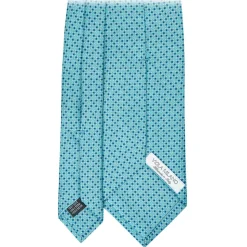 Viola Milano - Mystic Dot Selftipped Silk Tie - Light Blue Mix - Handmade in Italy - Luxury Exclusive Collection - Avvenice