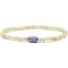 Viola Milano - Natural 4 mm Gemstone Bracelet - Golden Yellow - Handmade in Italy - Luxury Exclusive Collection - Avvenice