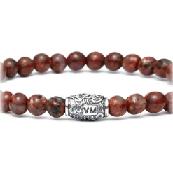 Viola Milano - Natural 6 mm Gemstone Bracelet - Rust - Handmade in Italy - Luxury Exclusive Collection - Avvenice