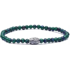 Viola Milano - Natural 4 mm Gemstone Bracelet - Green Heaven Mix - Handmade in Italy - Luxury Exclusive Collection - Avvenice