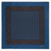 Viola Milano - Paisley Archive Printed Silk Pocket Square - Blue - Handmade in Italy - Luxury Exclusive Collection - Avvenice